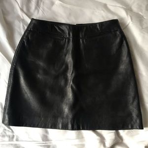 RARE LEATHER VINTAGE DKNY SKIRT -2P